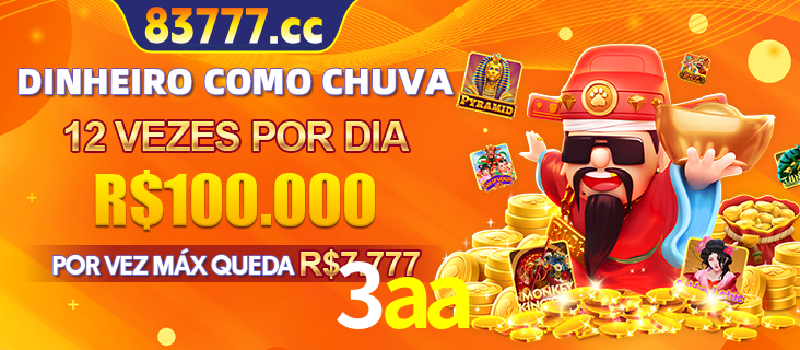 Banner do programa de recompensas Recomende para amigos do 3aa, detalhando os bônus por convidar amigos, com prêmios que chegam a R$288.888.