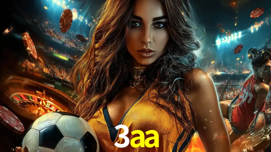 Mulher segurando uma bola de futebol em uma montagem que mistura a paixão esportiva com a emoção da roleta de cassino, tudo disponível na plataforma 3aa.